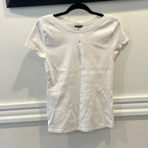 {Ann Taylor} white shirt sleeve